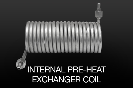 Internal pre-heat exchanger coil