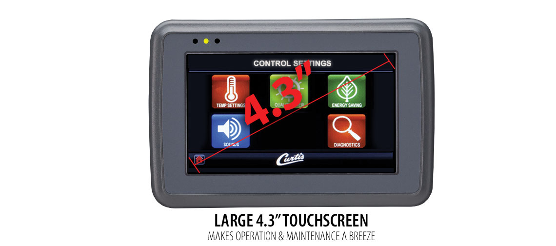 Large touchscreen makes operation and maintenance a breeze