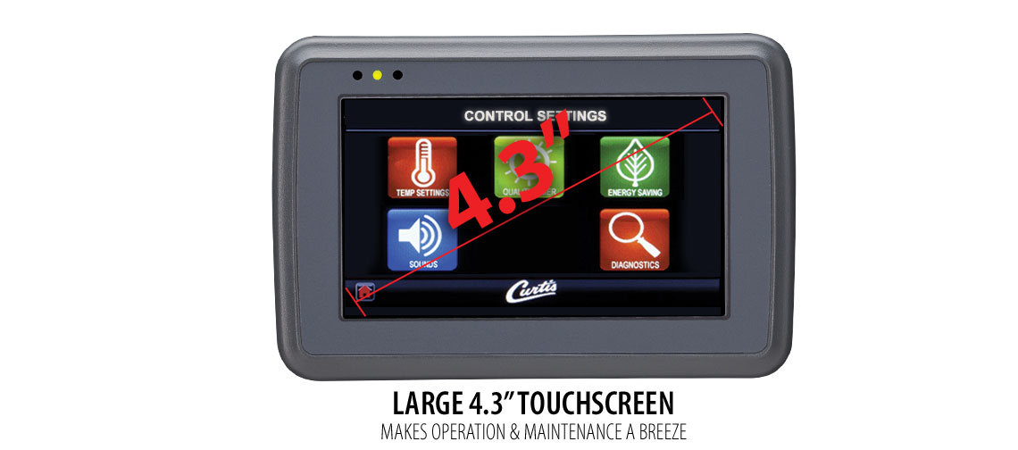 large touchscreen makes operation and maintenance a breeze