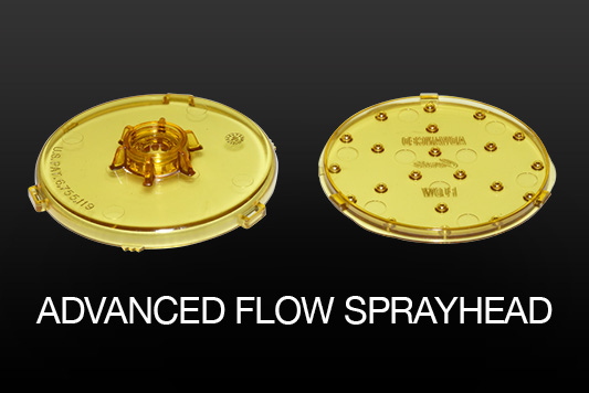 Advanced flow sprayhead