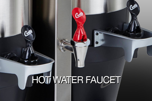 Hot water faucet